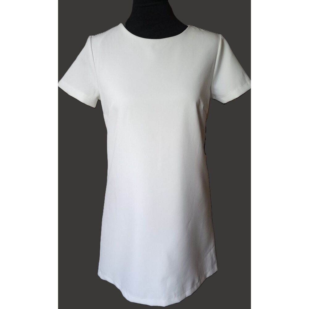 Lulus Women's XS Chic White Mini Shift Dress, NWT